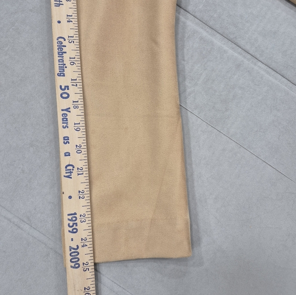 Chico's size 4 faux suede long duster jacket women's XXL tan watercolor leaves - Picture 11 of 13